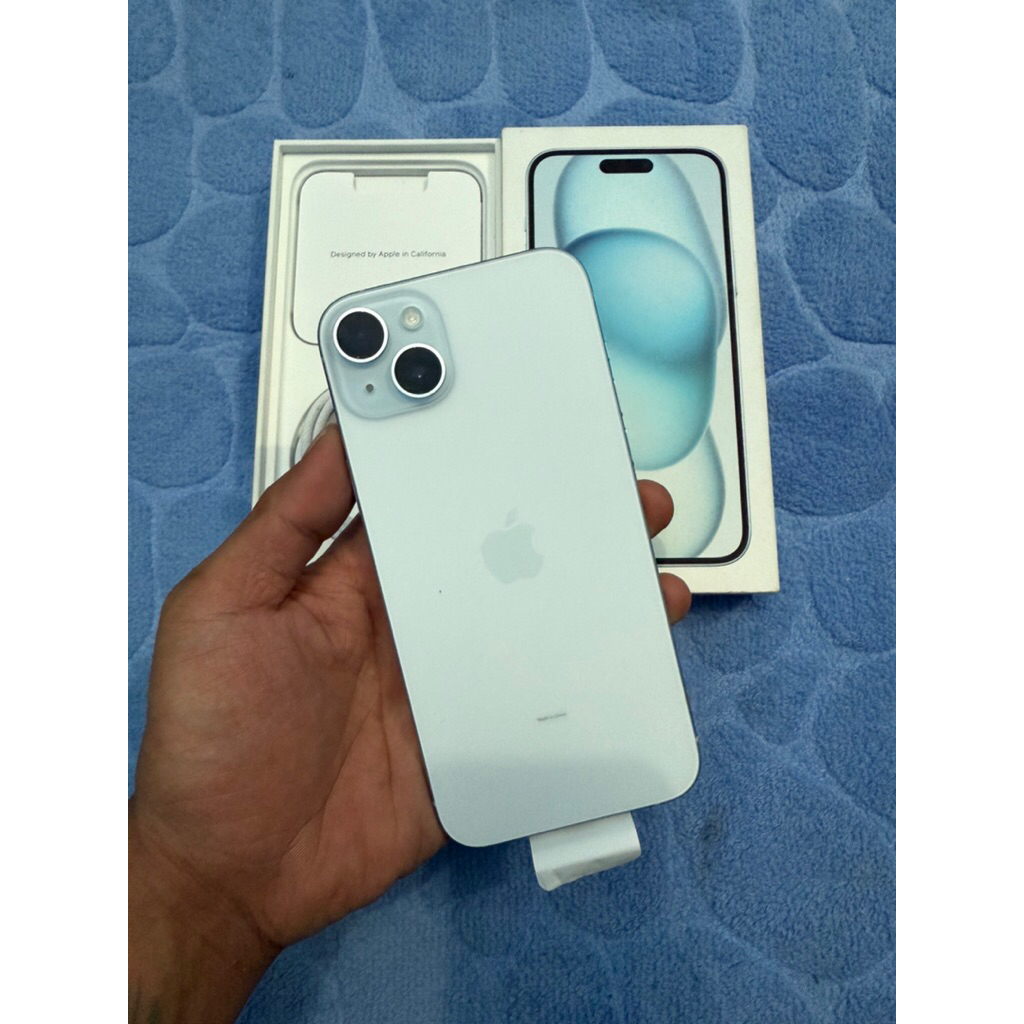 iphone 15 plus 128gb blue ibox Cc x1 garansi on panjang muluss