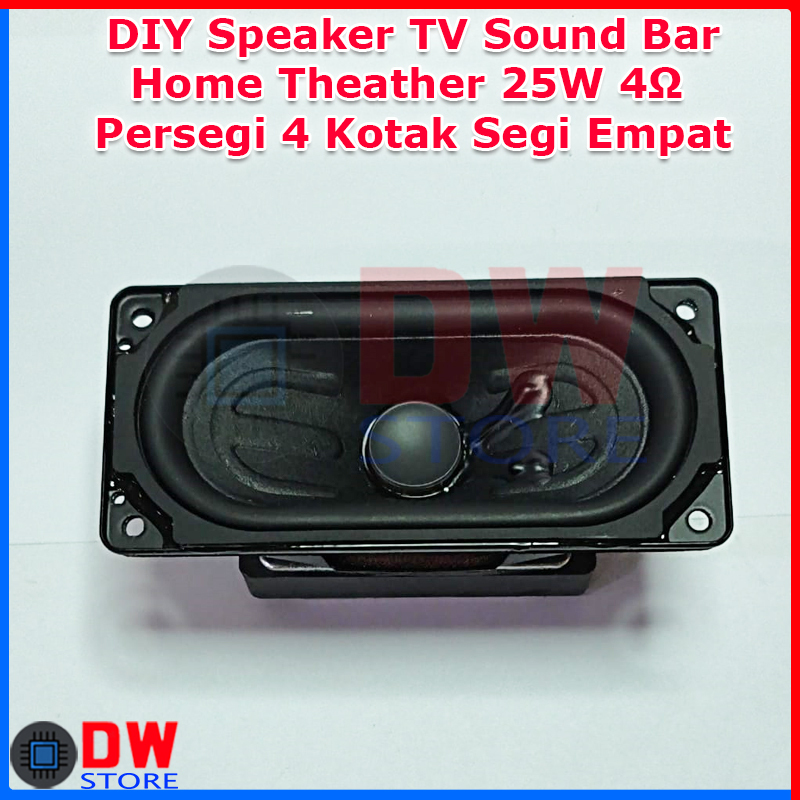 Speaker 25W 4Ω TV LCD LED Sound Bar Home Theater Kotak Persegi 4 Segi 4 25 Watt 4 ohm