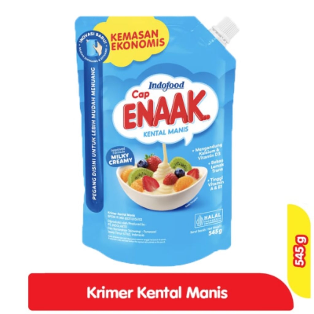 

Susu kental manis cap enank kemasan ekonomis 545ml milk creamy