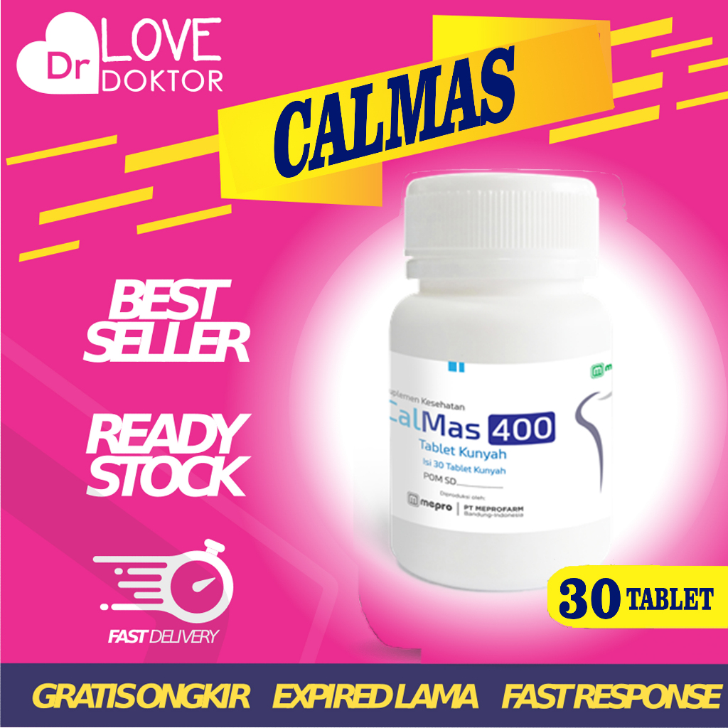 CALMAS CAL MAS 400MG SUPLEMEN KESEHATAN PENINGGI BADAN 30 TABLET HISAP