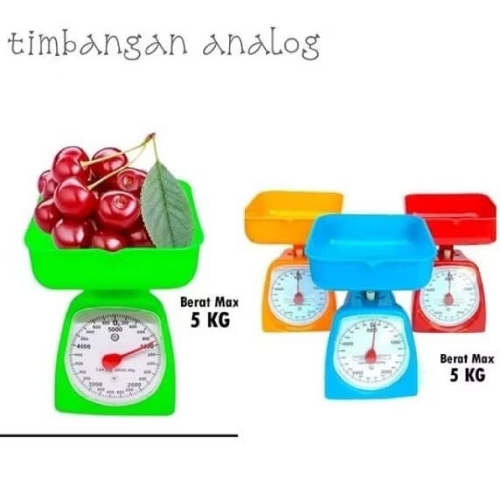 Timbangan Jarum analog 5 Kg /Timbangan sayur Buah / Timbangan Kue 5 Kg Timbangan Serbaguna