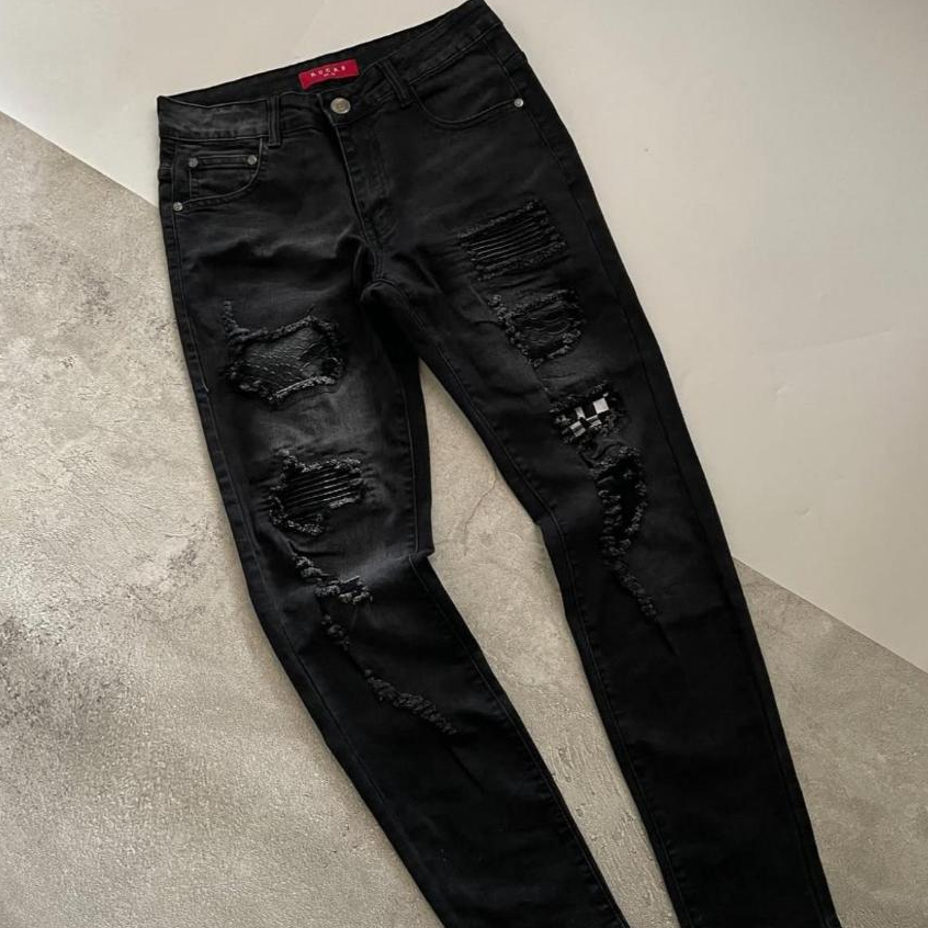 RUCAS Season 9 Grand Combination Python Leather Jeans