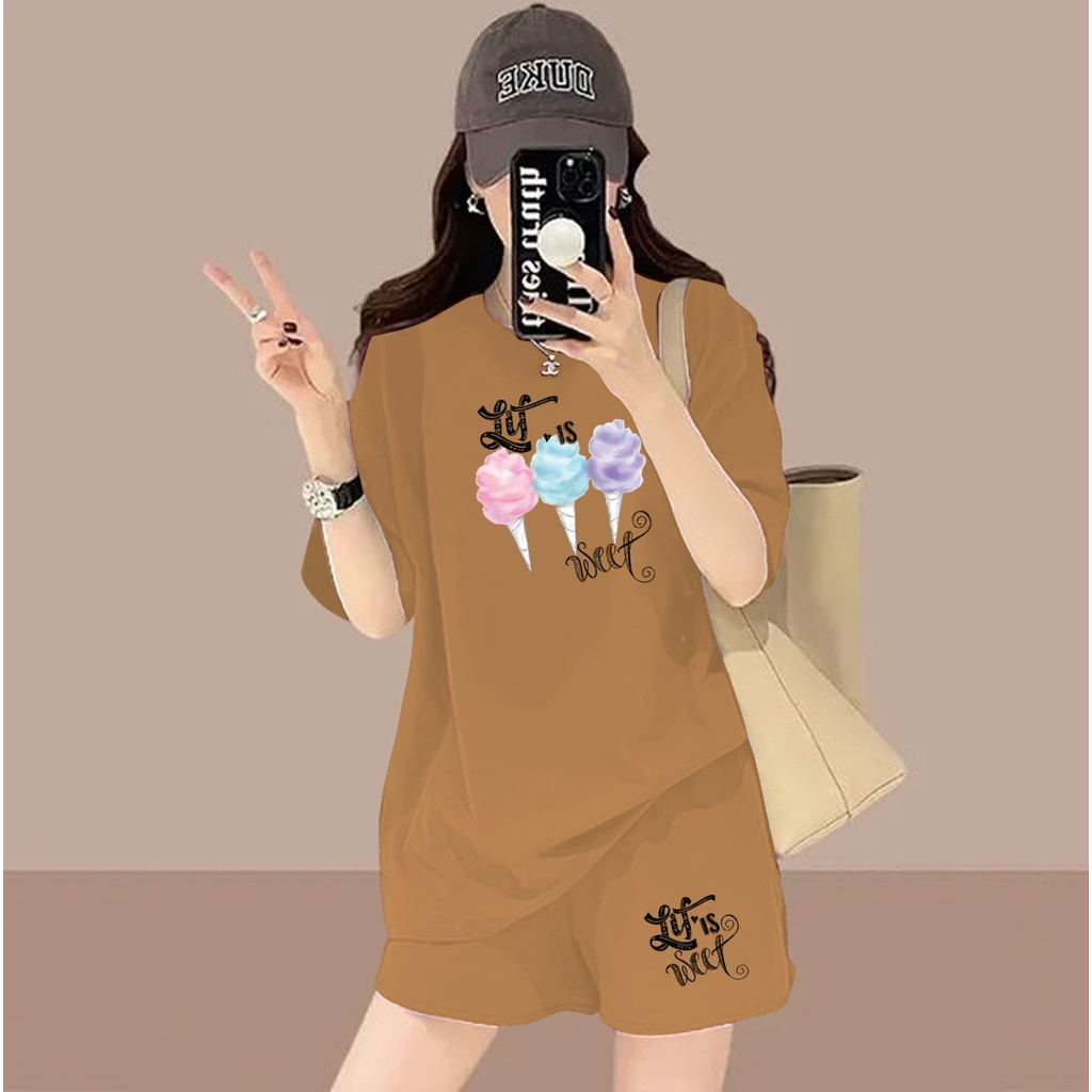 Set Wanita terkini/ Baju dewasa/ Kaos dewasa