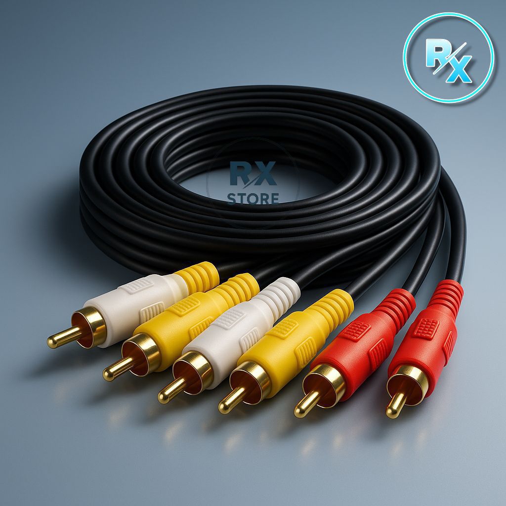 Kabel Aux RCA Jack 3 in 3 AV-003 1.5M Cable Audio Speaker / DVD / TV 3 Ke 3 150CM AV