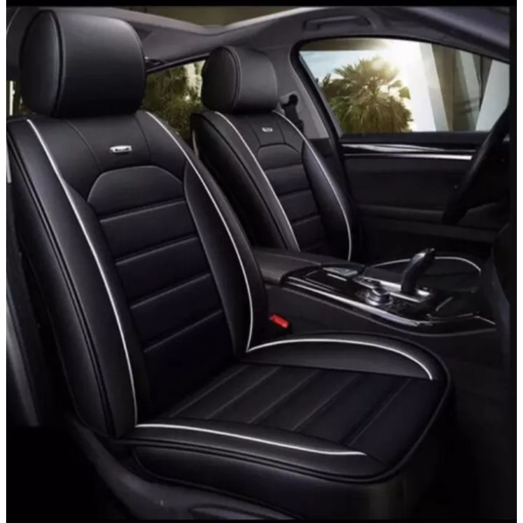 cover jok variasi mobil Toyota Avanza veloz 2018 fullseat 3 baris bahan kulit sintetis Desain terbar