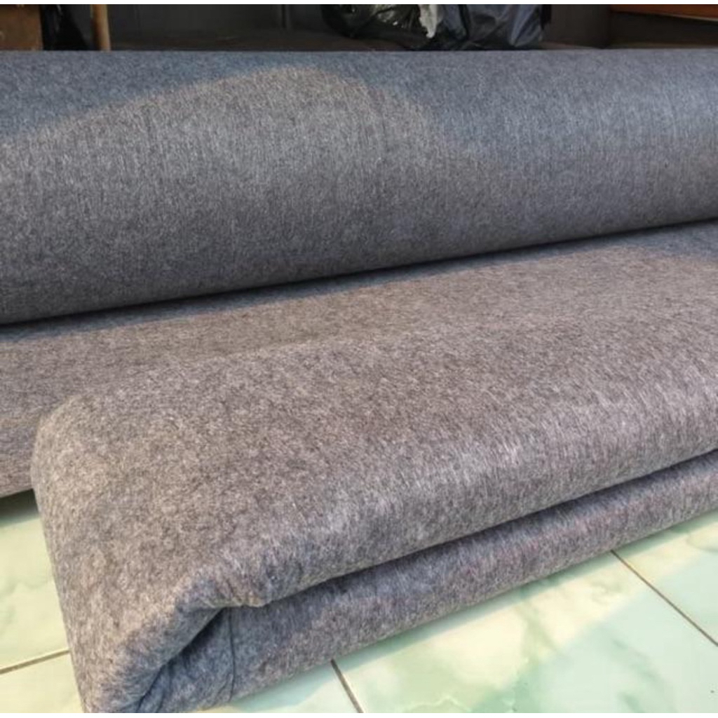 Bahan karpet polosan non woven - karpet abu custom ukuran
