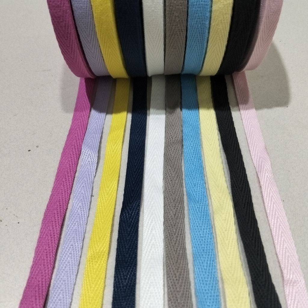 pita katun /lis katun /piterban lebar 1cm varian warna per 15meter