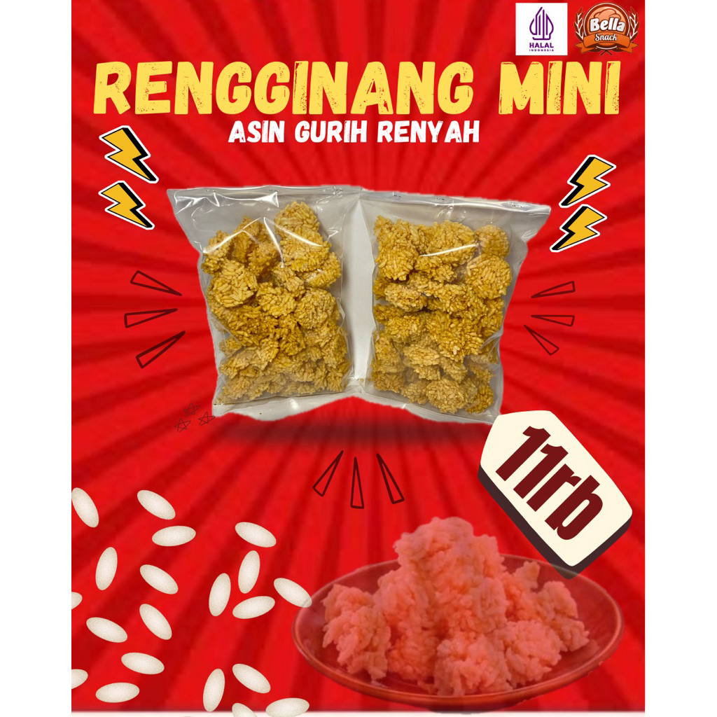 

[BELLASNACK]Rengginang Mini 250gr-500gr Enak Gurih Renyah Murah