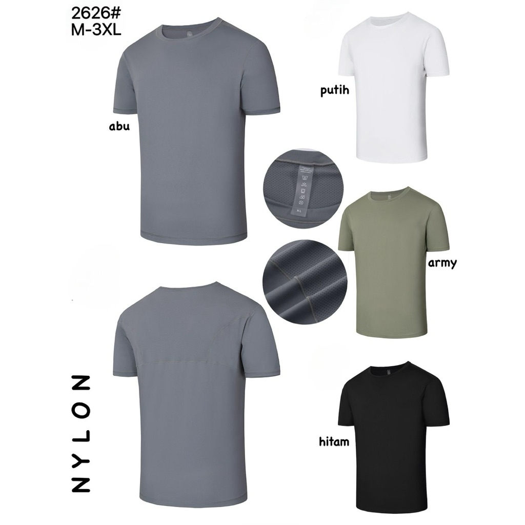 kaos baju olahraga pria gym baju olahraga runing lari