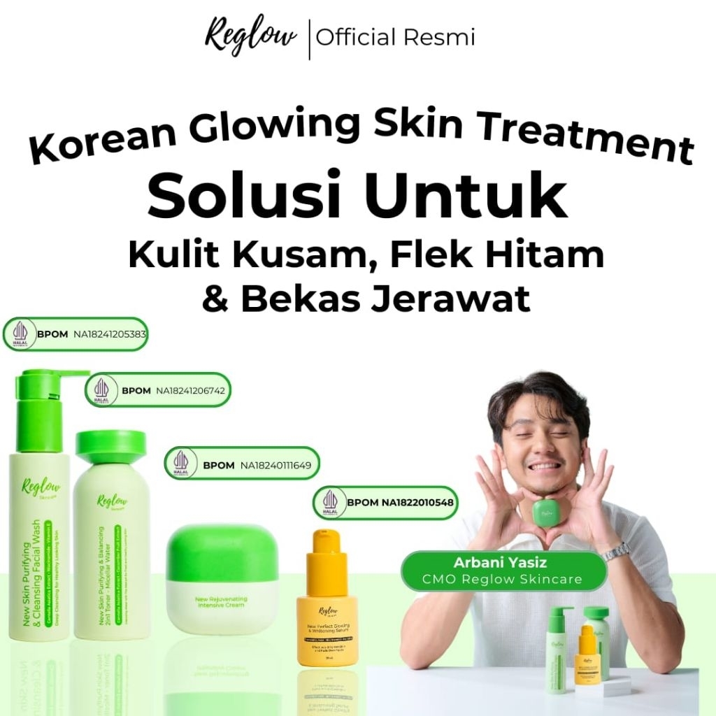 REGLOW Paket Skincare Original Asli