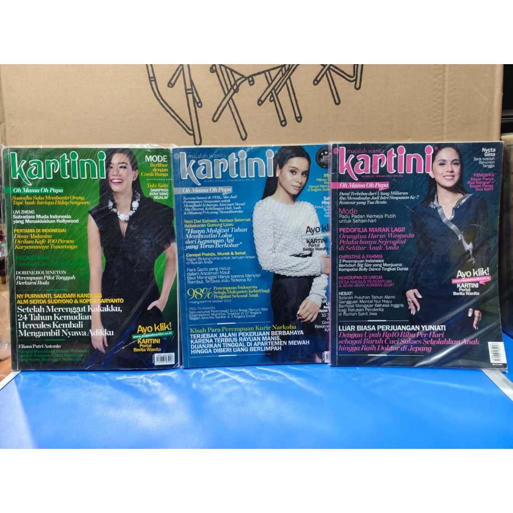 3 MAJALAH KARTINI BEKAS NYCTA GINA SHILA HISYAM YUKI KATO
