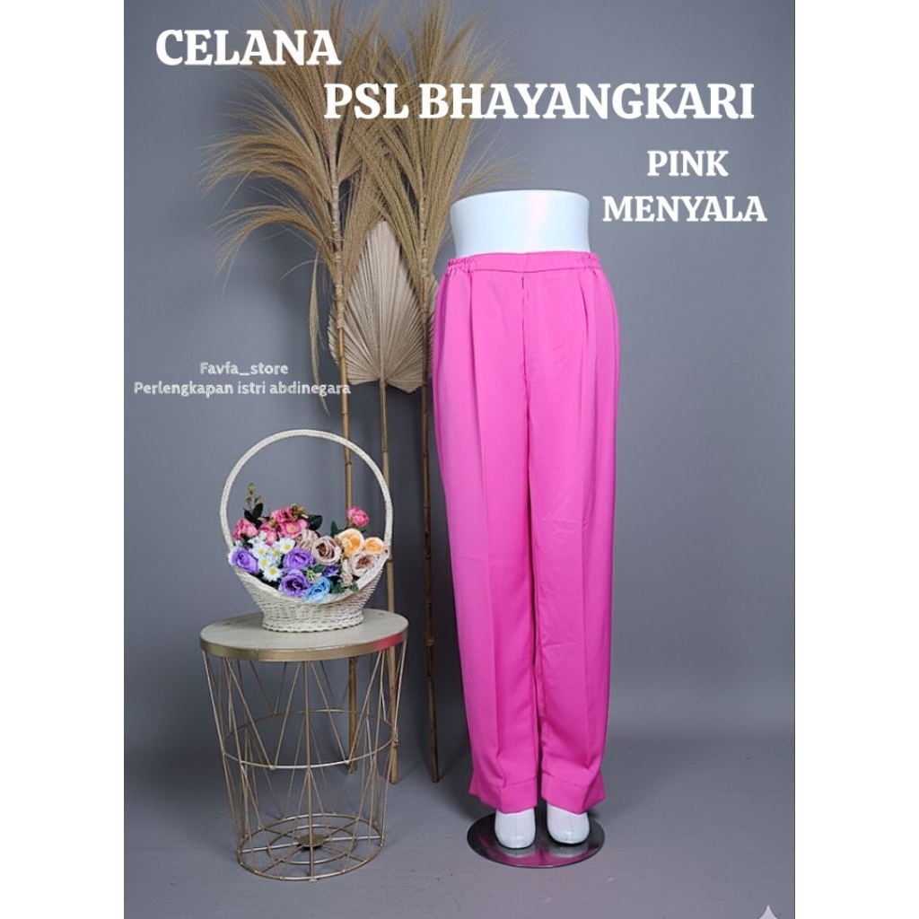 Celana psl bhayangkari pink menyala terbaru