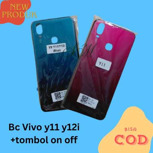 Backcover Backdor Vivo Y11 Y12i + Tombol On Off Casing Belakang Tutup Belakang HP