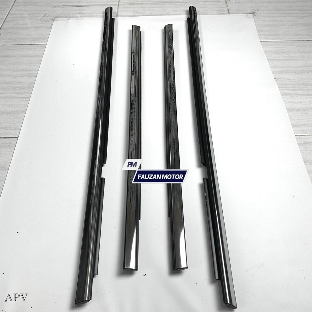 Karet Pelipit Lis Pelipit Kaca Suzuki APV Lama CHROME 1Set Ready
