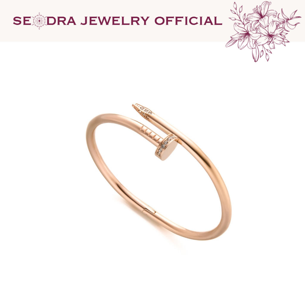 SEODRA • Gelang Bangle Paku  • Gelang Paku Permata Kombinasi • Perhiasan Gelang Bangle Wanita Anti H