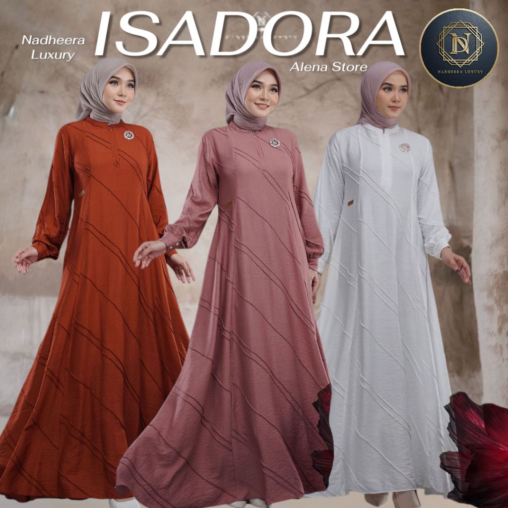 READY ISADORA NADHEERA LUXURY ISSADORA DRESS BAHAN NAOMI PREMIUM