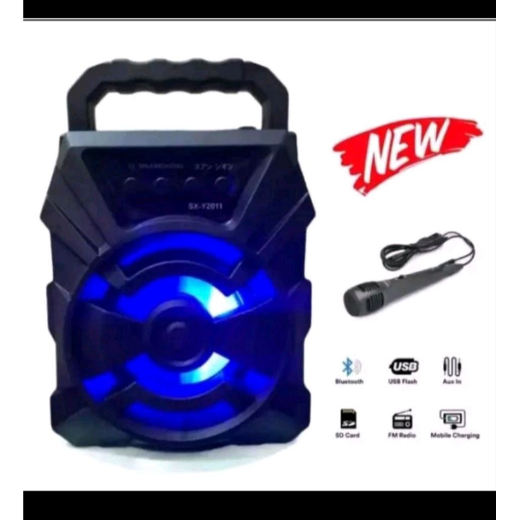 Speaker bluetooth bonus mix 3,5 inch , salon aktip portable Radio FM., wirelesled