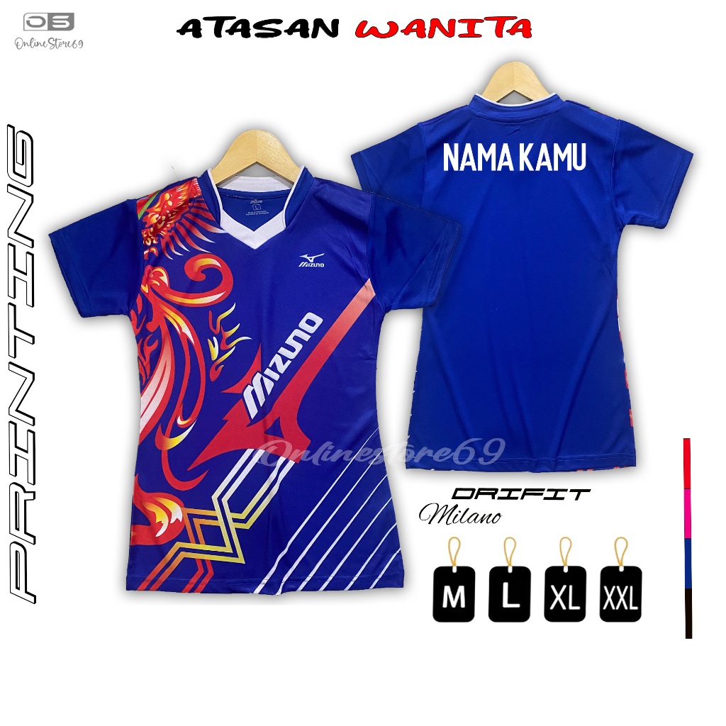 FREE CUSTOM NAMA BAJU VOLLY WANITA / KAOS VOLLY CEWE PRINTING / KAOS ATASAN WANITA