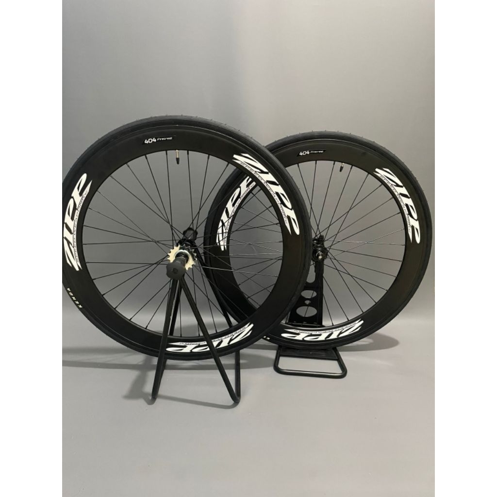 Wheelset / velg Fixie decal zipp 700C 60mm doltrap Bearing Super Loncer 32 Hole Hitam