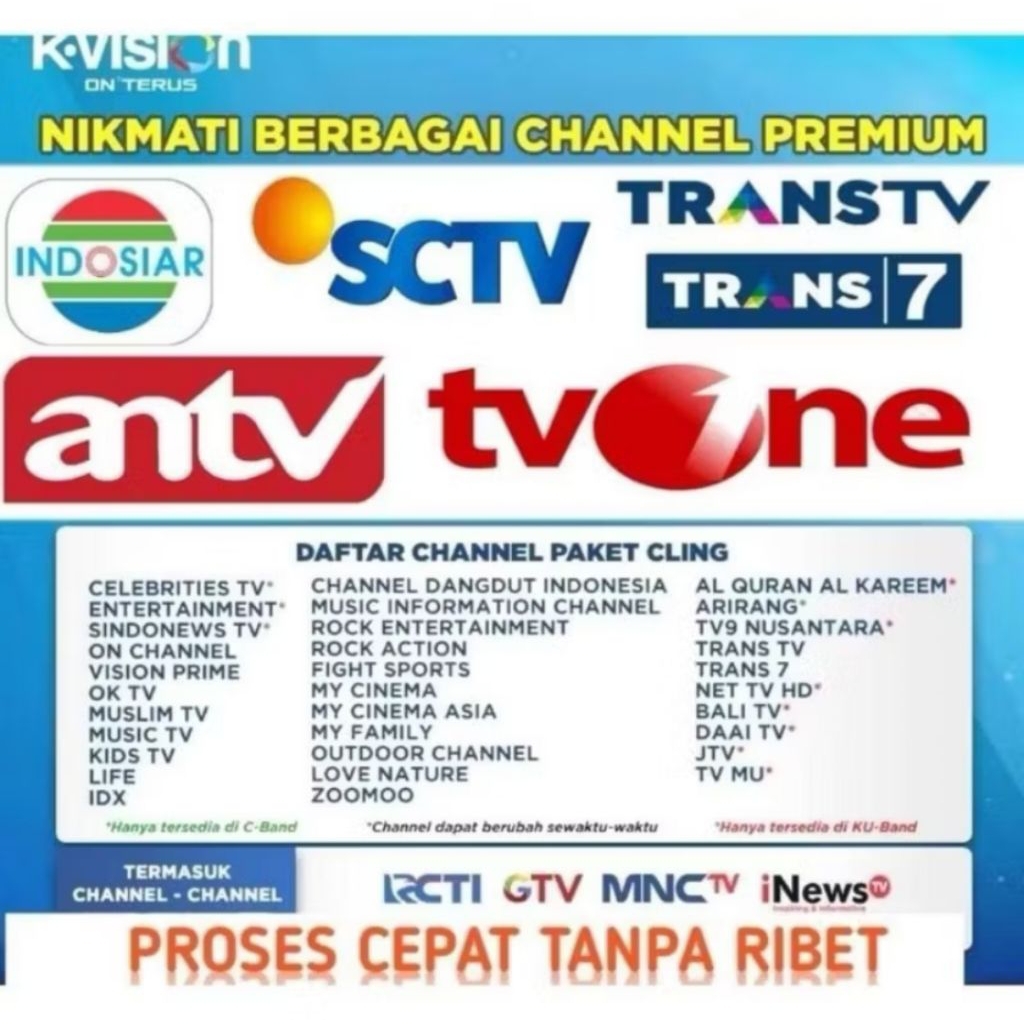 K VISION paket cling 6 bln 182,5 hari/ MNC GROUPKVISION CL12