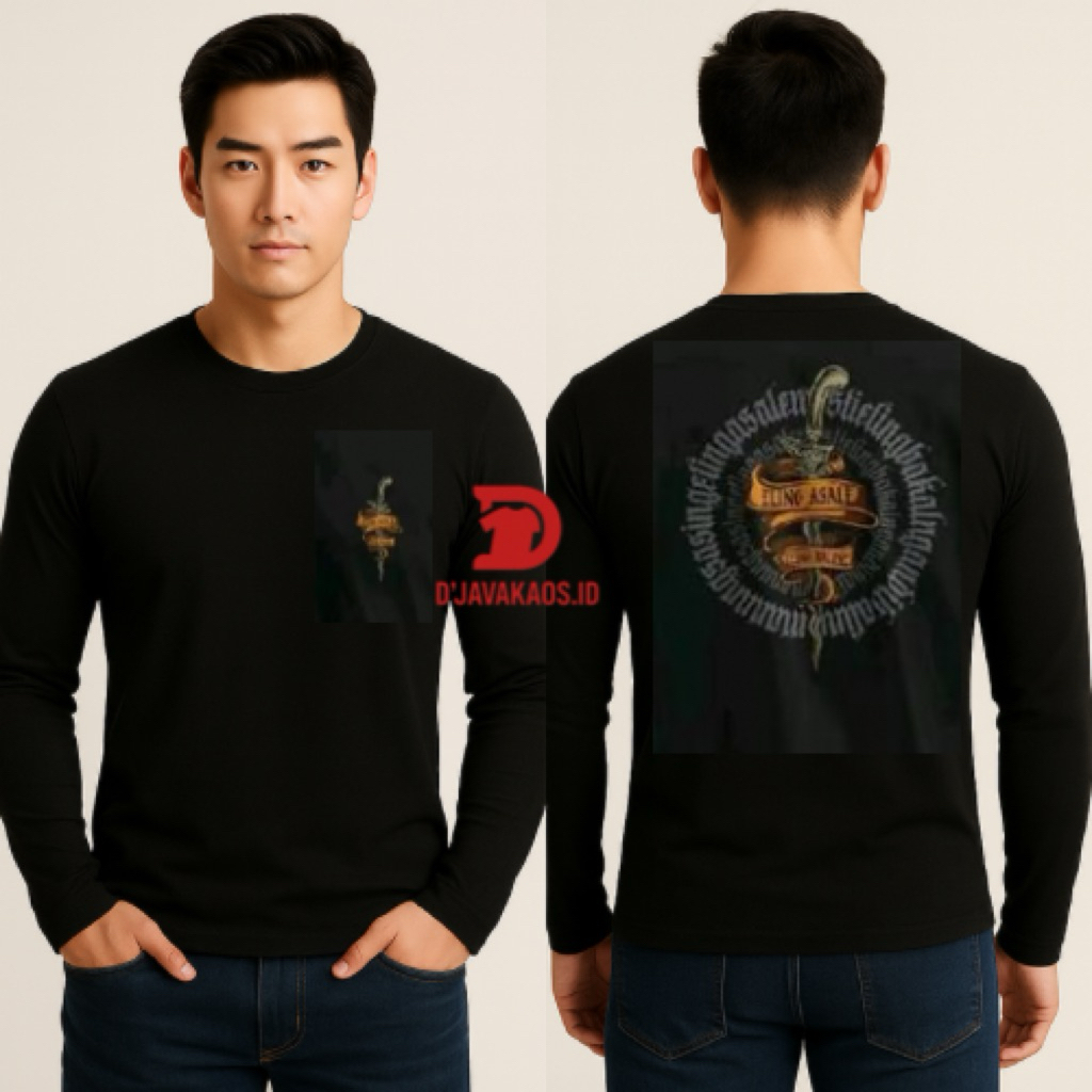 GKS - Kaos T-shirt Lengan Panjang KERIS CULTURE OF JAWA Katun Combed Uniseks