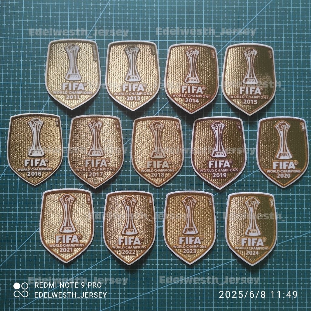 PATCH/BADGE/EMBLEM CWC 2011/2013/2014/2015/2016/2017/2018/2019/2020/2021/2022/2023/2024 IMPORT GRADE
