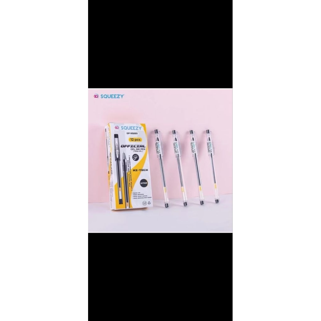 JUAL ECER POLPEN HI-TEC SQUEEZY HITAM 0.28_POLPEN HI-TEC TERMURAHJUAL ECER POLPEN