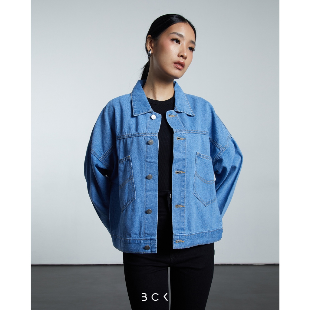 BCK - Jaket Jeans Wanita Oversize Alvonia