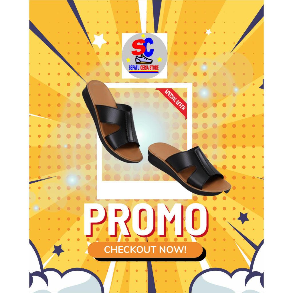 Sandal wanita wedges slop sendal Siral kasual kekinian murah Cole Slip On