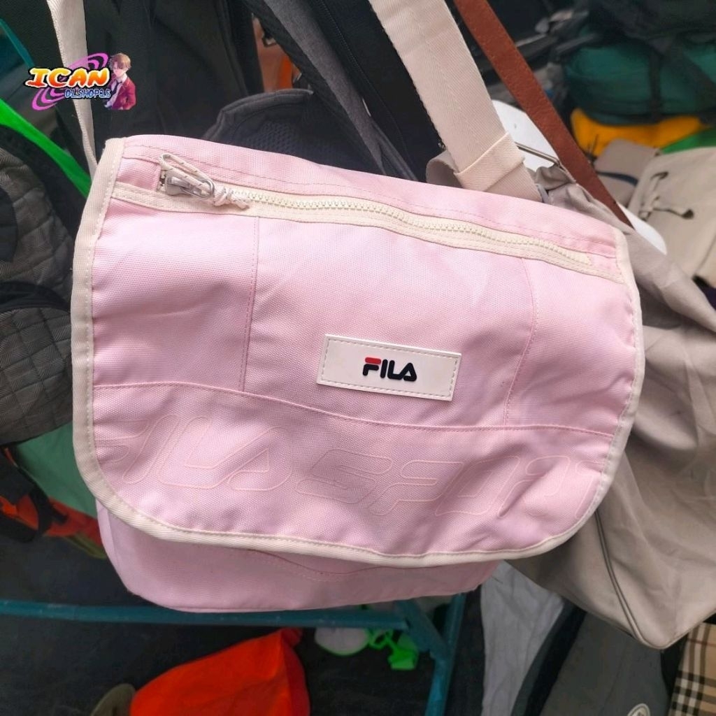 Tas Fila Heritage Messenger Bag Pink Vintage Original Product Rare