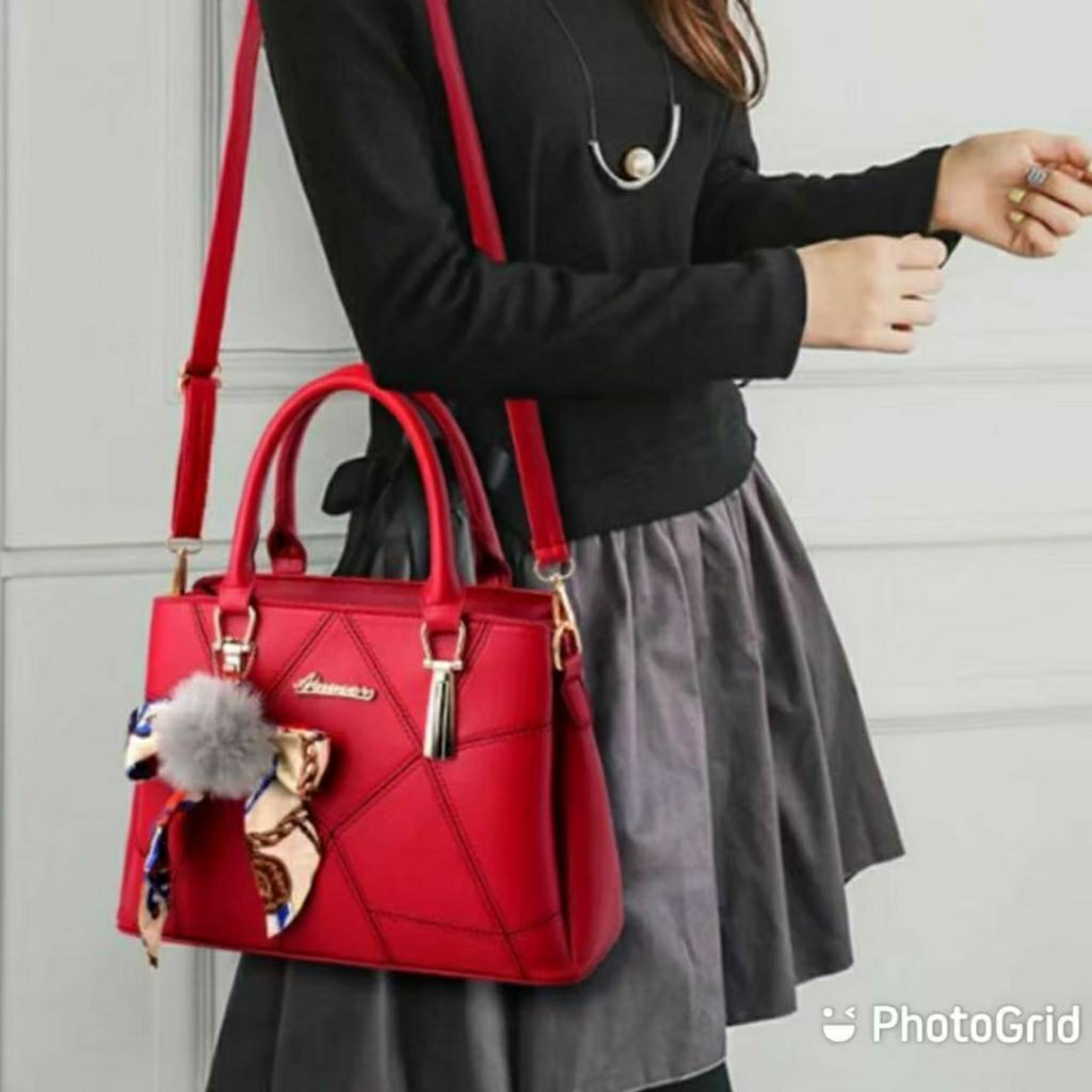 TAS SELEMPANG WANITA BORDIR SYAL TAS WANITA KEKINIAN TERBARU