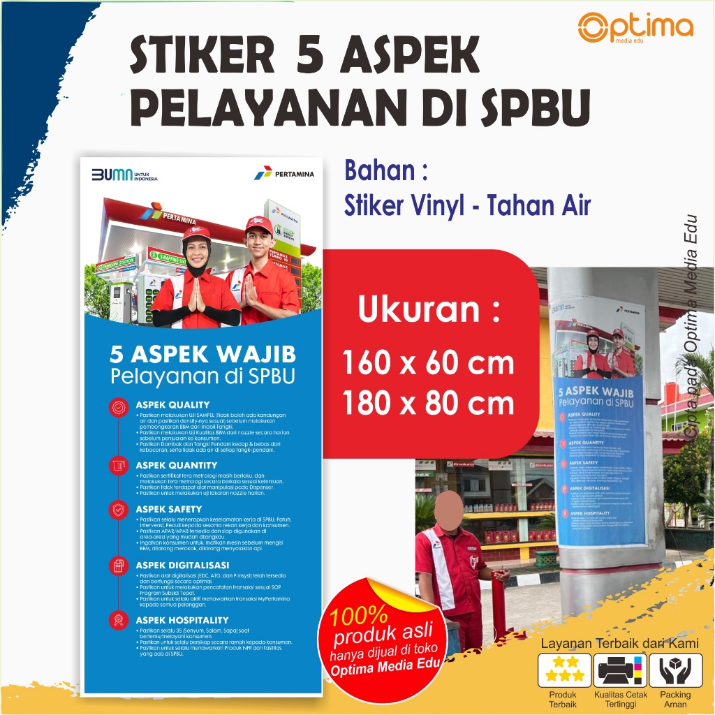 

Stiker SPBU - 5 Aspek Pelayanan di SPBU (ukuran besar)