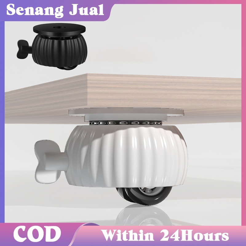 4Pcs 360° Putar Roda Universal Roda Tempel Mini Roda Kecil Lemari Roda Kecil Tempel Roda Furniture
