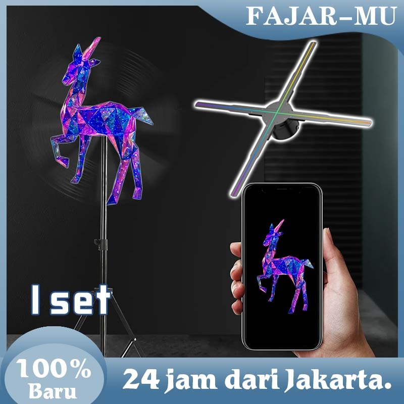Iklan Video Animasi 3 Dimensi / Hologram 3D Fan Display / Hologram 3D Proyektor