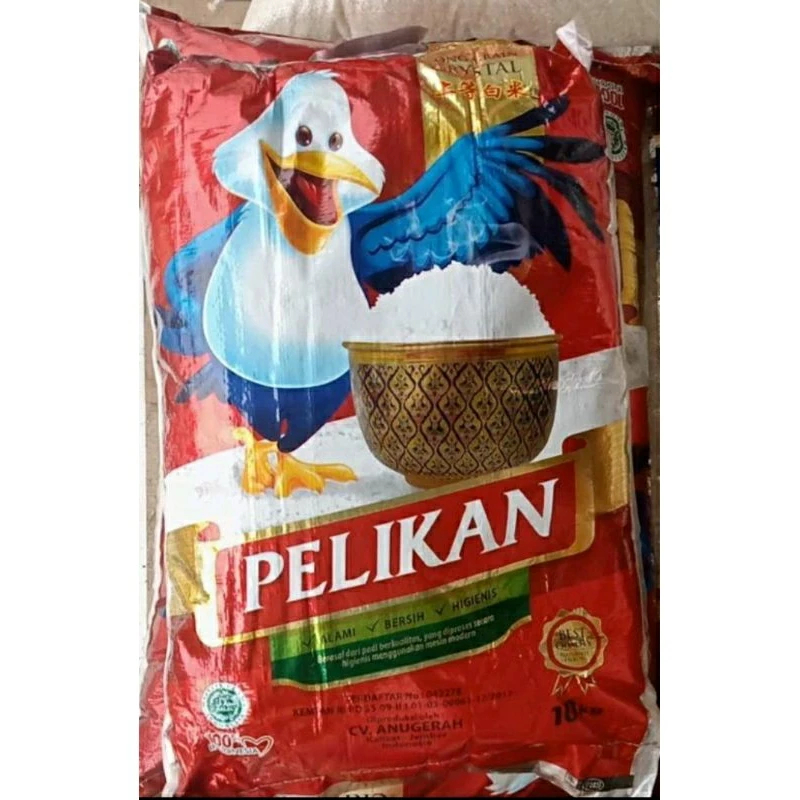 Beras Pelikan 10kg -  Beras Pulen Premium Pelikan 10kg