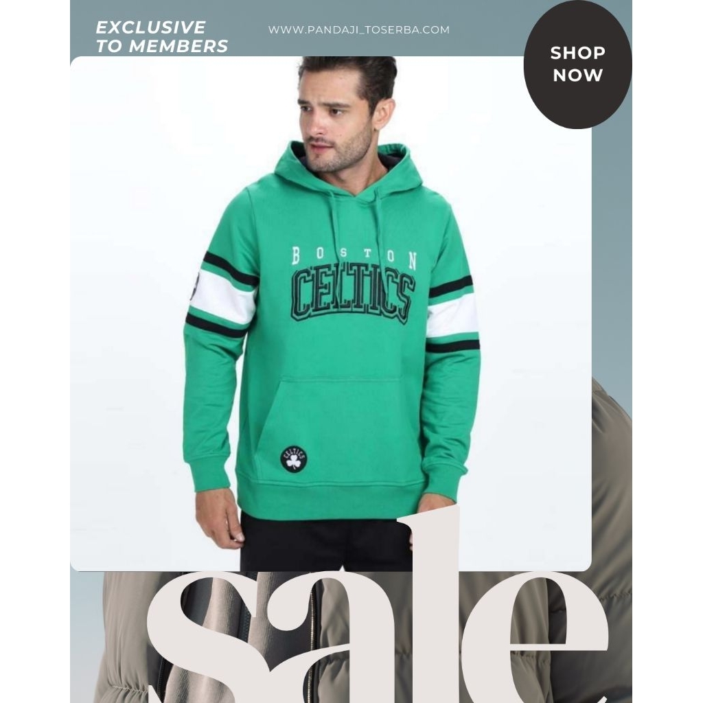 Nba Jacket Basket Pria Boston Celtics Hoddie Hijau