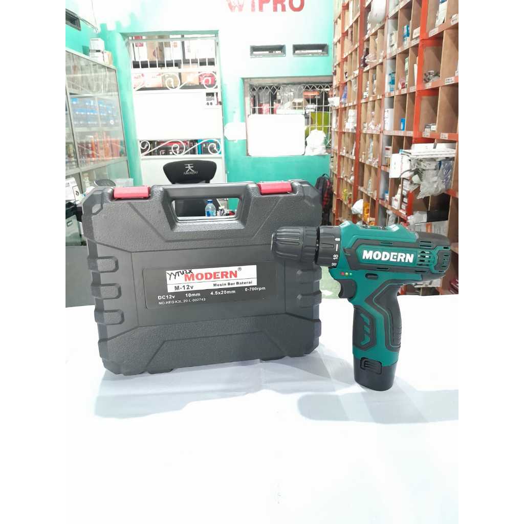 MODERN M-12V Bor Cordless Drill Baterai Tangan Charger Cas M12V Modern