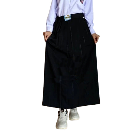 ROK PANJANG HITAM SD REMPEL BAHAN DRILL LEMBUT BAWAHAN SERAGAM SEKOLAH SD ANAK PEREMPUAN