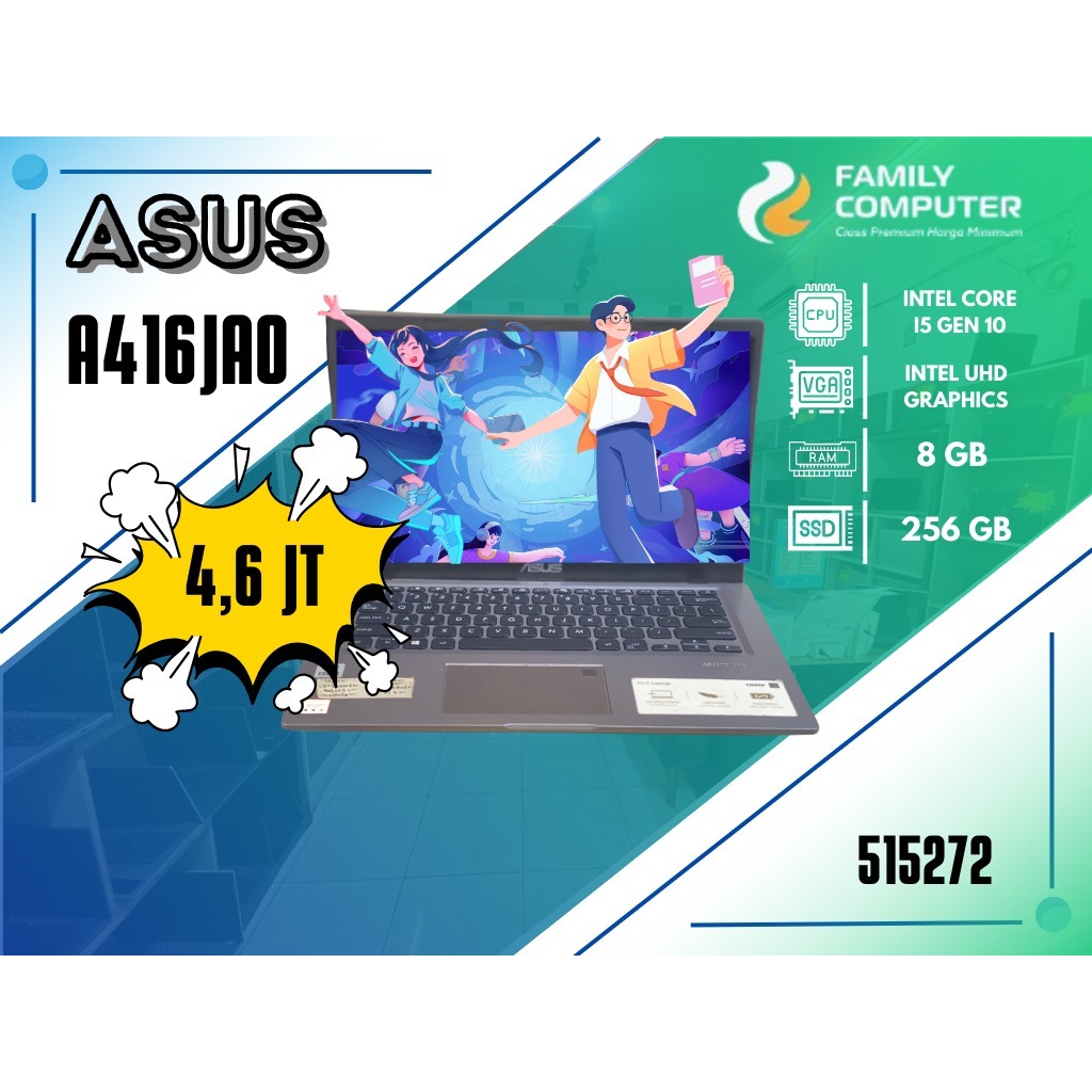 ASUS A416JA0 | INTEL CORE I5 GEN 10 | INTEL UHD GRAPHICS