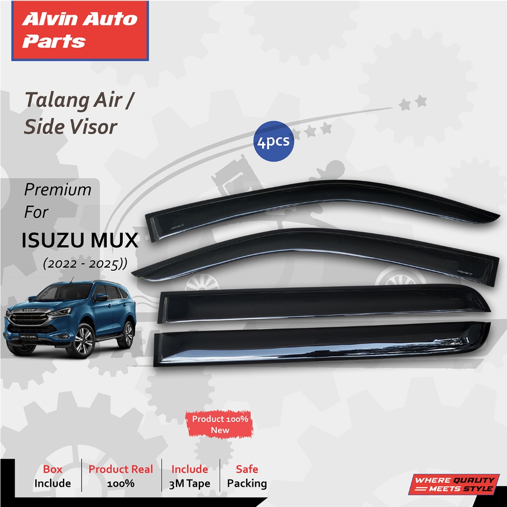 TALANG AIR ISUZU MUX 2022 - 2024 SLIM / SIDE VISOR ISUZU MUX SLIM / ACCESSORIES ISUZU MUX 2025