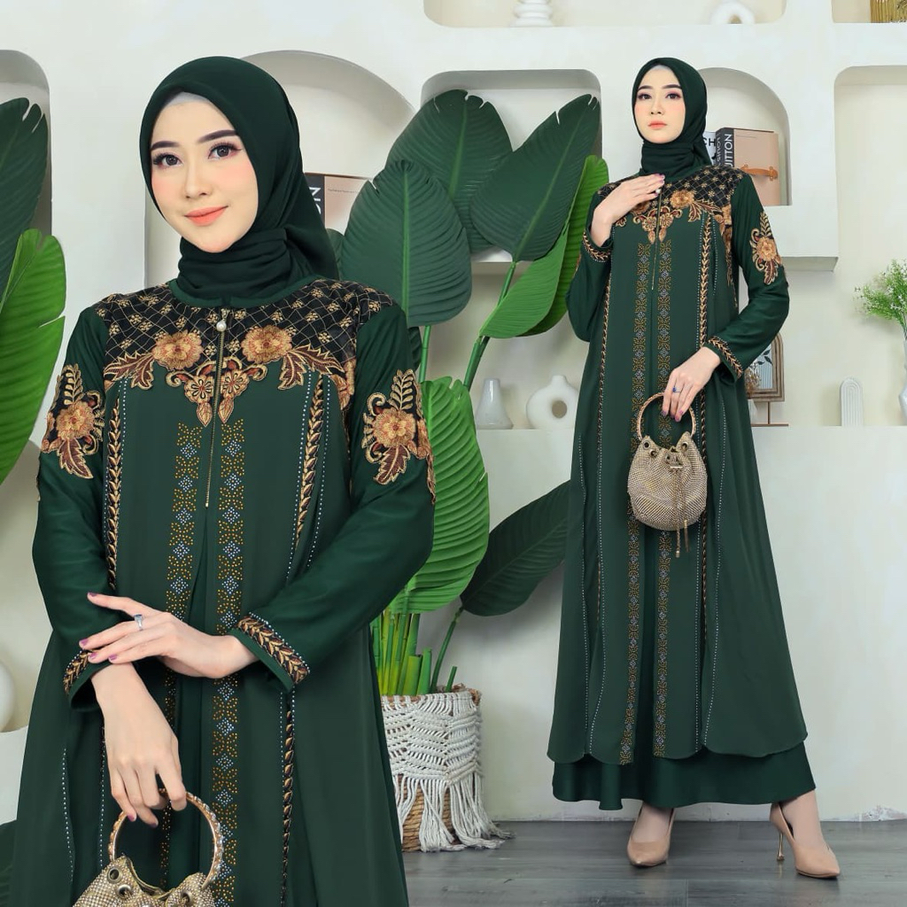 ABAYA ZAFEEQA GAMIS ABAYA TURKEY ASMA SERIES WARNA VIRAL MEWAH KEKINIAN