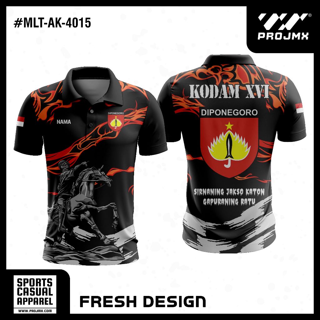 PROJMX - KAOS JERSEY KODAM XVI DIPONEGORO TERBARU BISA CUSTOM 