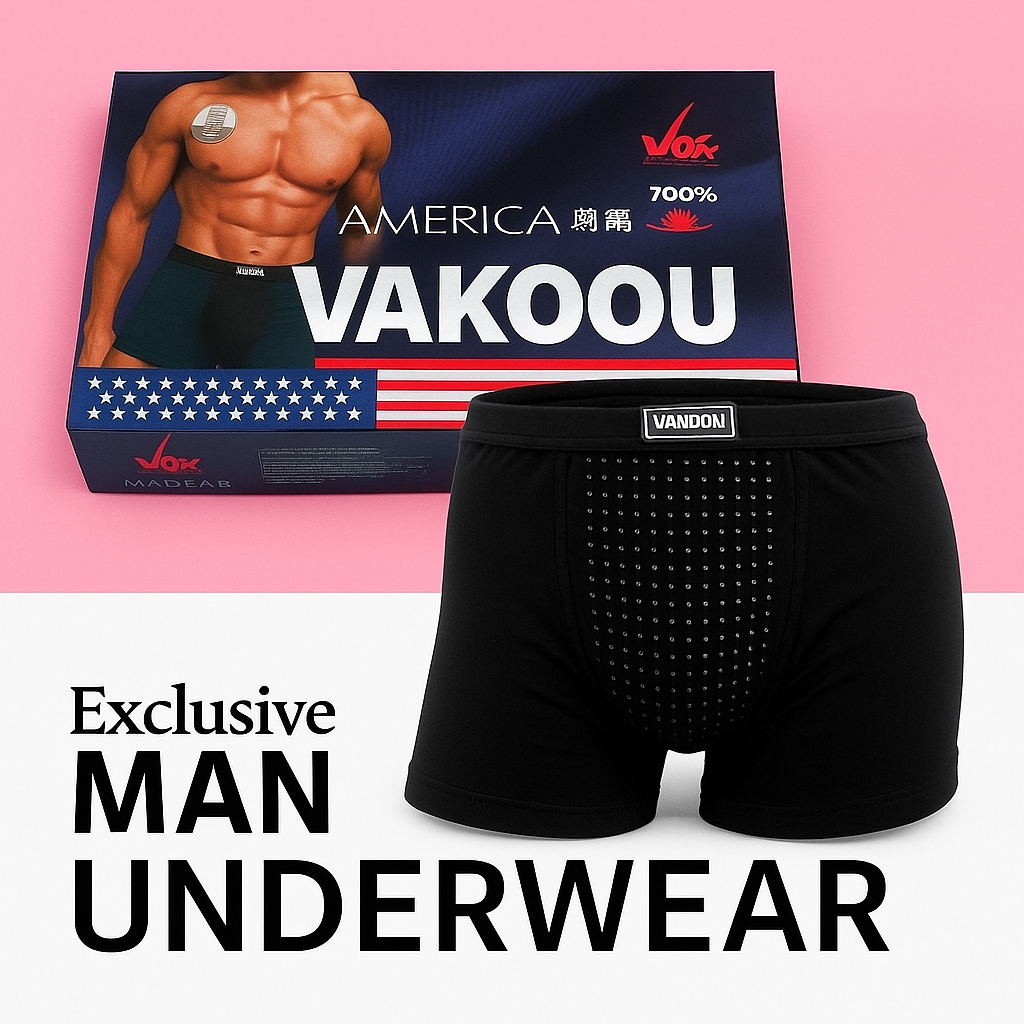 Celana Dalam Boxer Magnet Terapi Pembesar Mr P Kesehatan Pria Dewasa Vakoou ORI Terbukti Ampuh