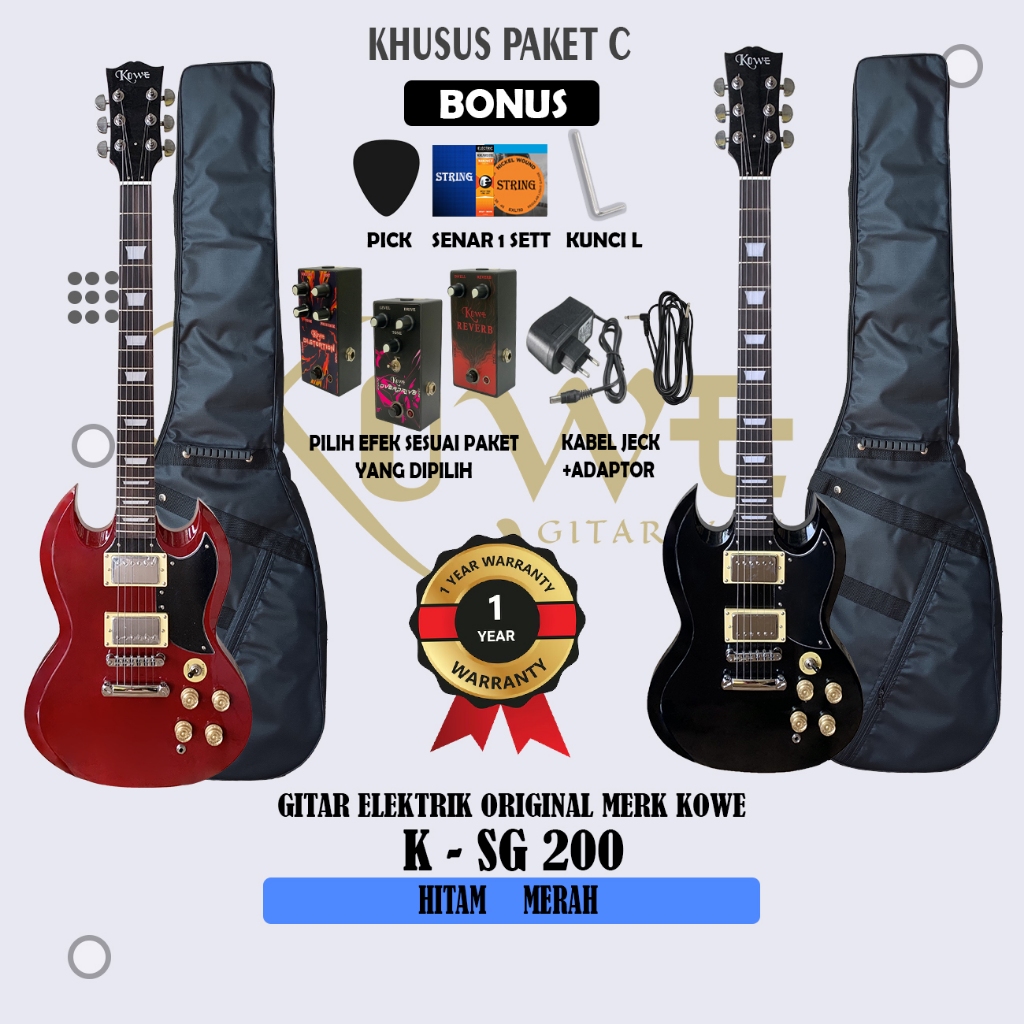 Gitar Listrik Original Gitar Elektrik KOWE SERI K-SG 200