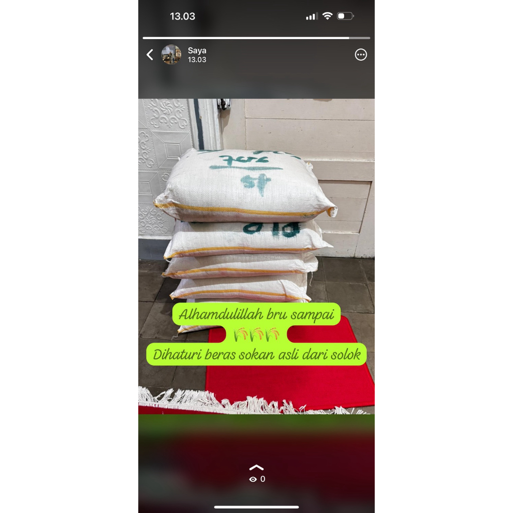 Beras sokan solok dari sumbar