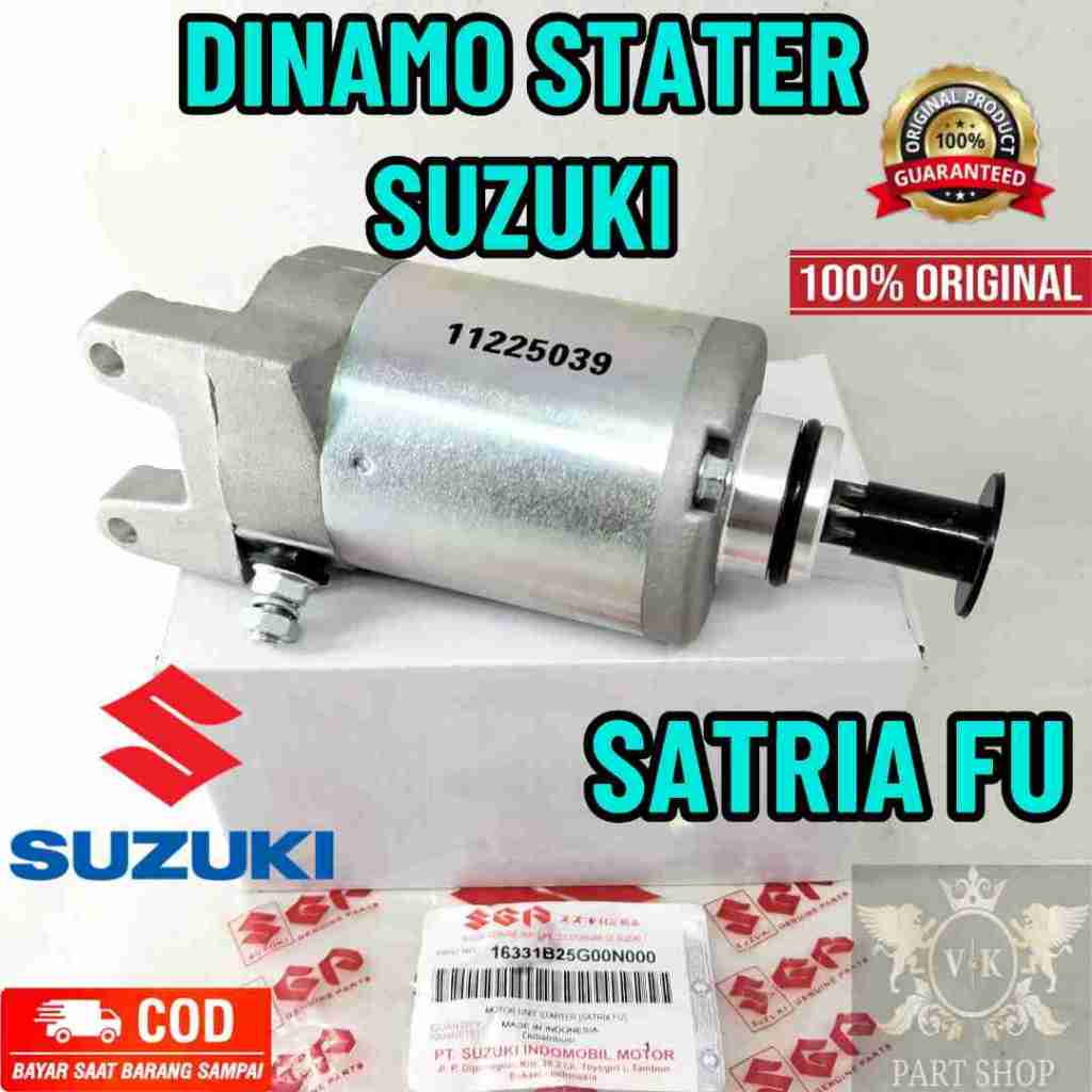 ASLI ORIGINAL DINAMO STATER SATRIA FU MOTOR satria fu 150 lama (karburator)/baru (injeksi) ORI 100%.