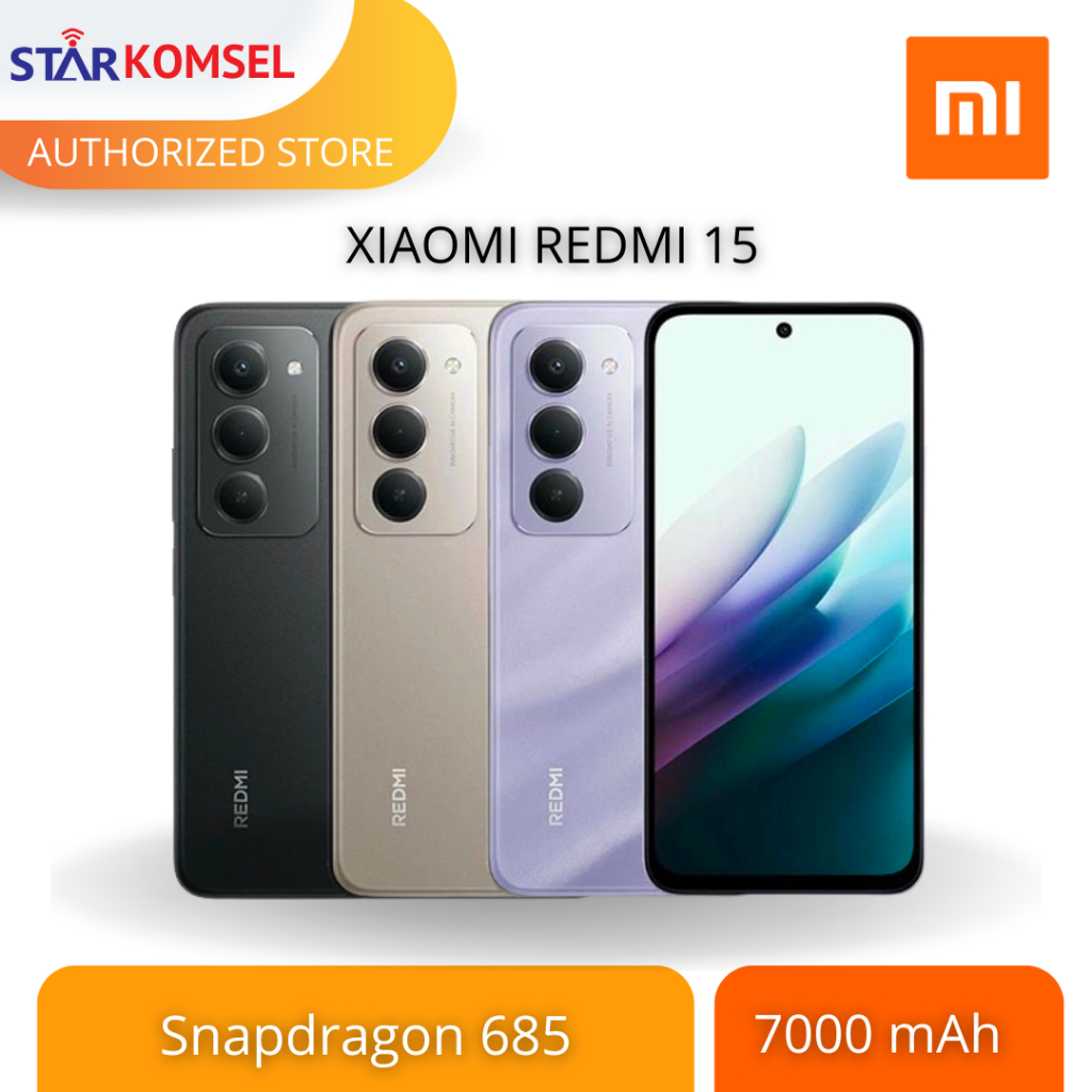 HP XIAOMI REDMI 15 8/128 | 8/256 NFC GARANSI RESMI XIAOMI INDONESIA