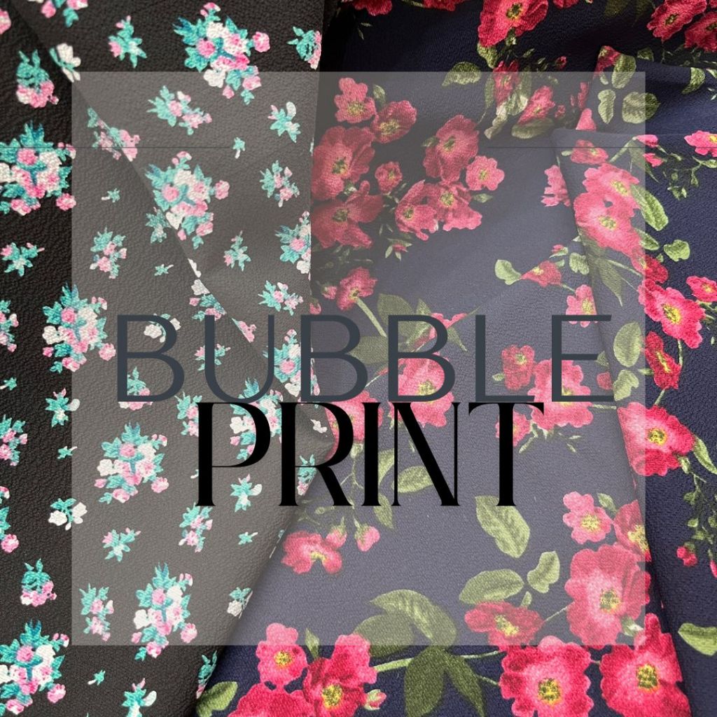 Kain Bubble Print Premium / Crinkle Bubble / Bubble / Kain Kulit Jeruk  / Crepe Waffle Premium