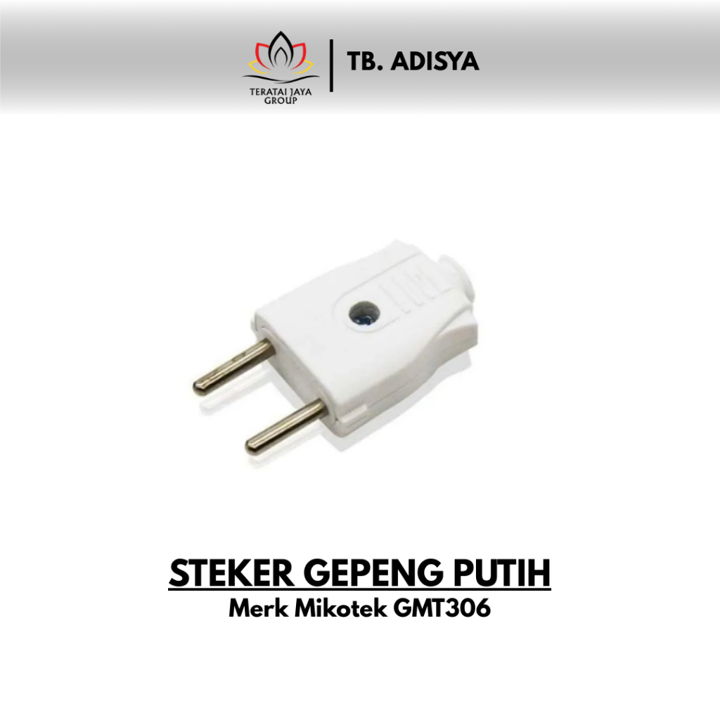 Steker Gepeng Mini / Steker mini Colokan Gepeng Asli Kuningan MIKOTEK