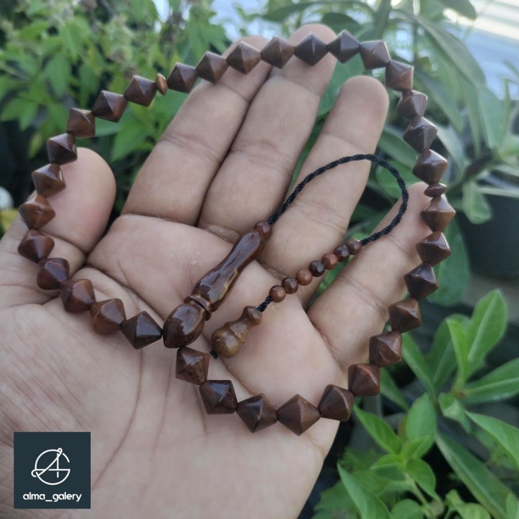 GALERY_ALMA tasbih muslim 33 butir kayu kaokah kayu kokah